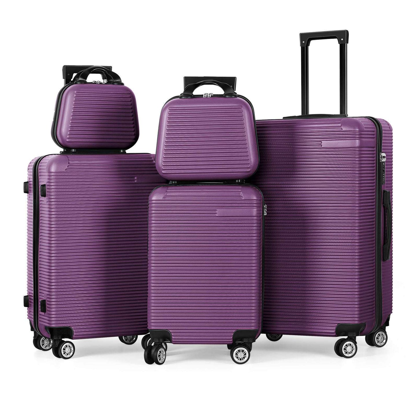 5-Piece ABS Luggage Set with TSA Lock, Includes 12",14",20", 24" & 28" 131 Luggage OK•PhotoFineArt OK•PhotoFineArt