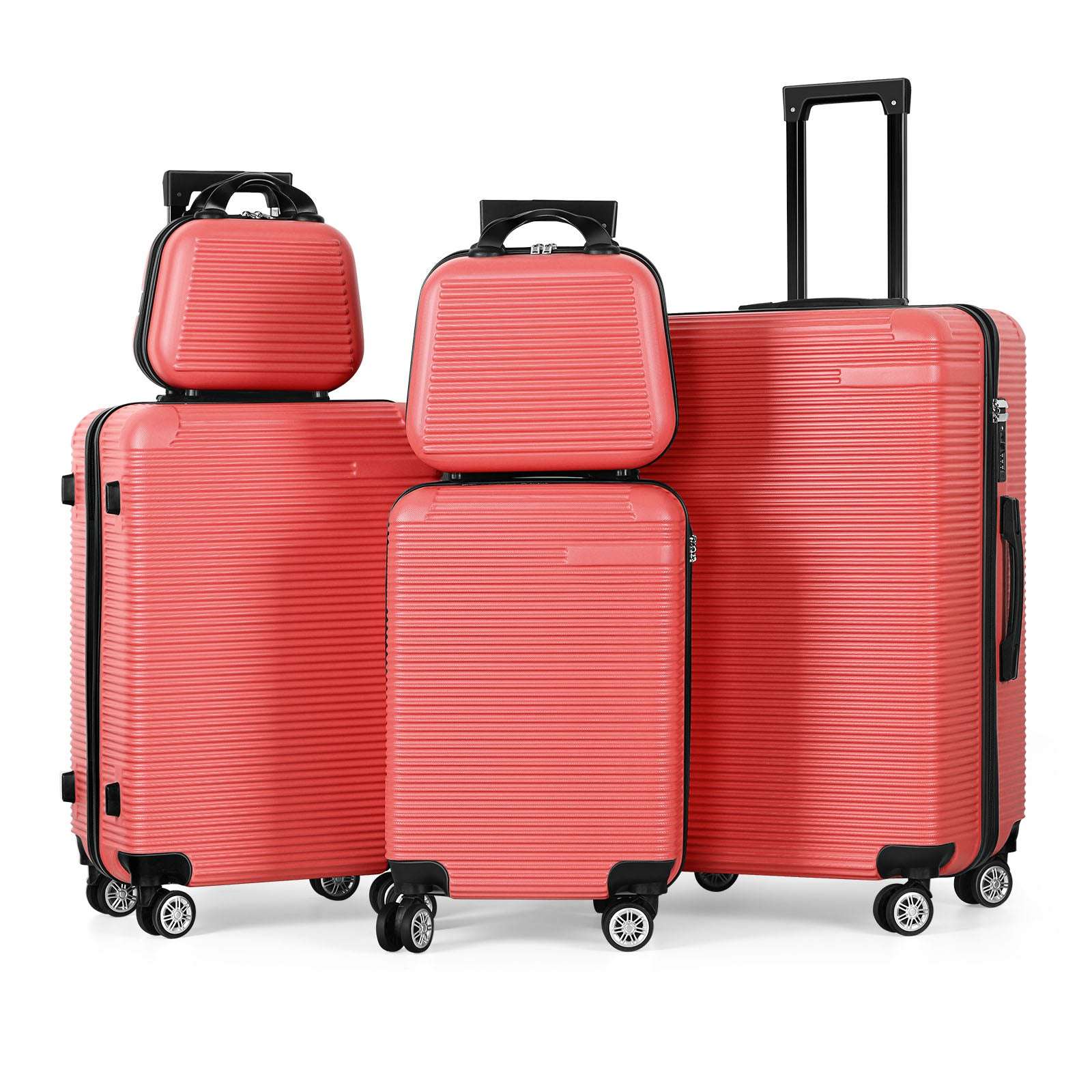 5-Piece ABS Luggage Set with TSA Lock, Includes 12",14",20", 24" & 28" 131 Luggage OK•PhotoFineArt OK•PhotoFineArt