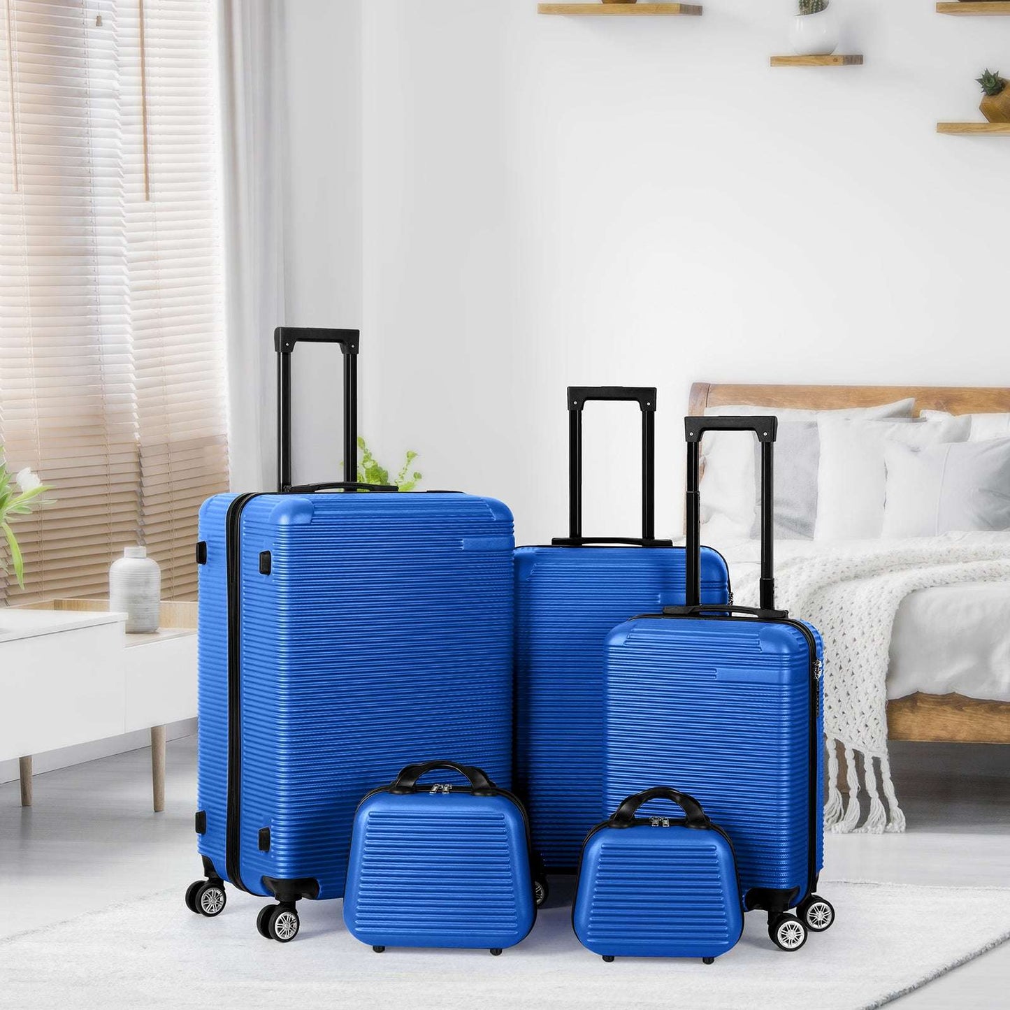 5-Piece ABS Luggage Set with TSA Lock, Includes 12",14",20", 24" & 28" 131 Luggage OK•PhotoFineArt OK•PhotoFineArt