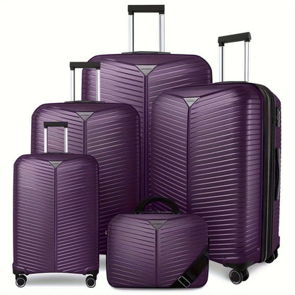 5-Piece Expandable Luggage Set - 14/18/20/24&28" Telescoping Handle, TSA Lock 204 Luggage OK•PhotoFineArt OK•PhotoFineArt