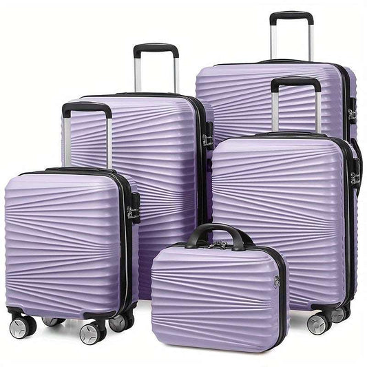 5-Piece LEAVES KING Purple Luggage Set - Smooth Rolling Universal Wheels 189 Luggage OK•PhotoFineArt OK•PhotoFineArt