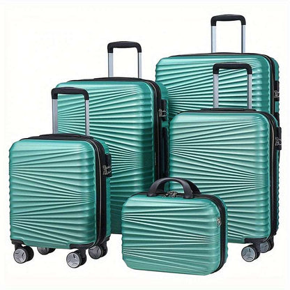 5-Piece LEAVES KING Purple Luggage Set - Smooth Rolling Universal Wheels 189 Luggage OK•PhotoFineArt OK•PhotoFineArt