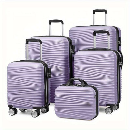 5-Piece LEAVES KING Purple Luggage Set - Smooth Rolling Universal Wheels 189 Luggage OK•PhotoFineArt OK•PhotoFineArt