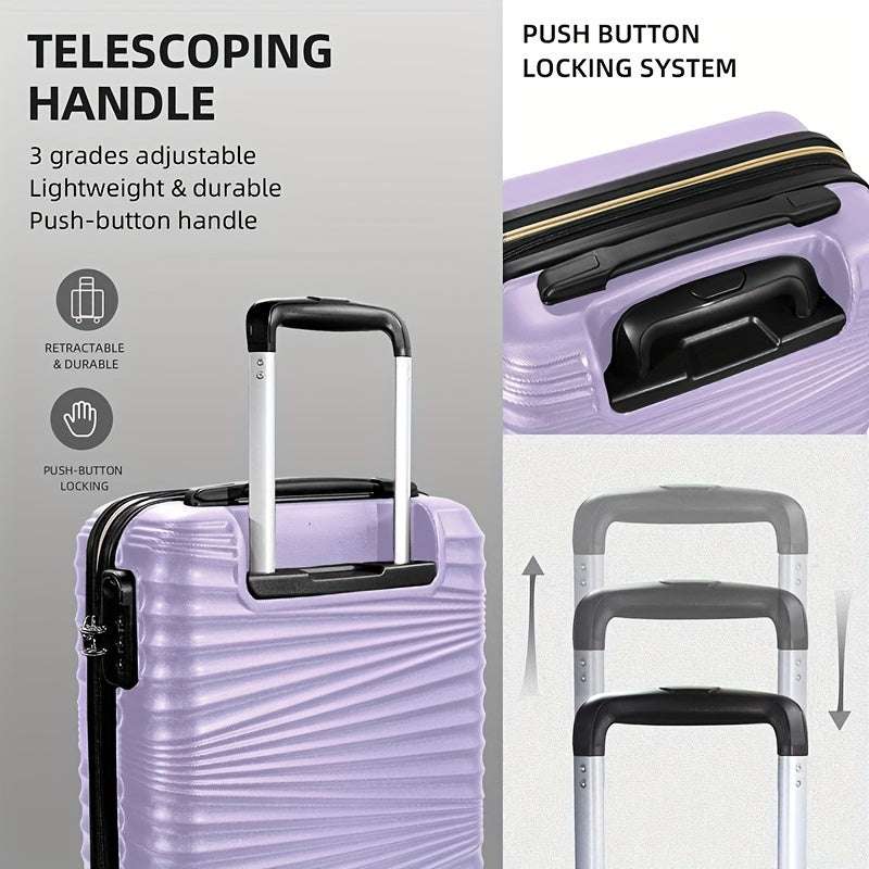 5-Piece LEAVES KING Purple Luggage Set - Smooth Rolling Universal Wheels 189 Luggage OK•PhotoFineArt OK•PhotoFineArt