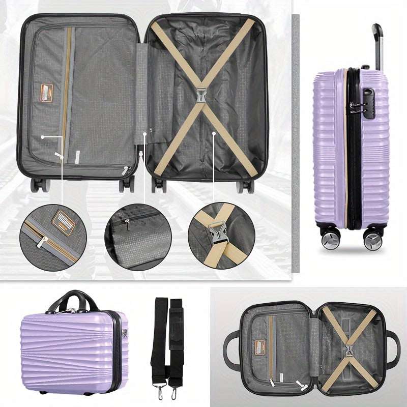 5-Piece LEAVES KING Purple Luggage Set - Smooth Rolling Universal Wheels 189 Luggage OK•PhotoFineArt OK•PhotoFineArt