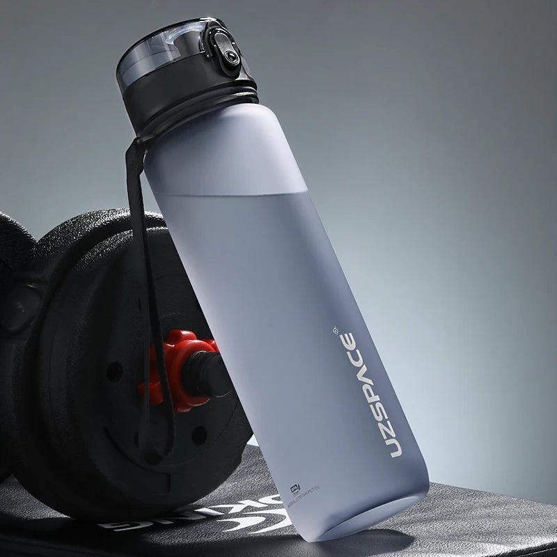 500/1000ML Sports Water Bottle Shaker BPA Free Grey
