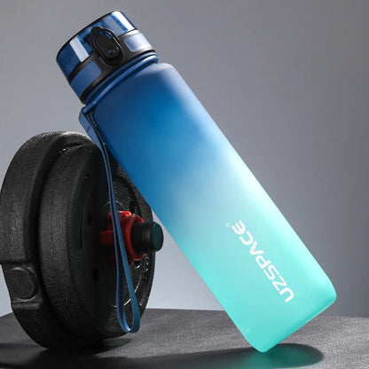 500/1000ML Sports Water Bottle Shaker BPA Free Blue and Green