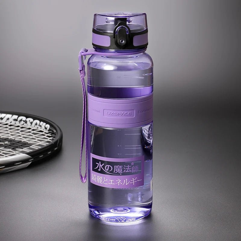 500/1000ML Sports Water Bottles Portable Shaker BPA Free 1000ml Purple 300-1000ml