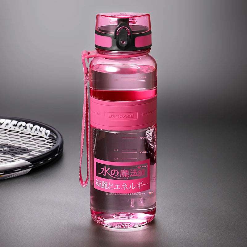 500/1000ML Sports Water Bottles Portable Shaker BPA Free 1000ml Pink 300-1000ml