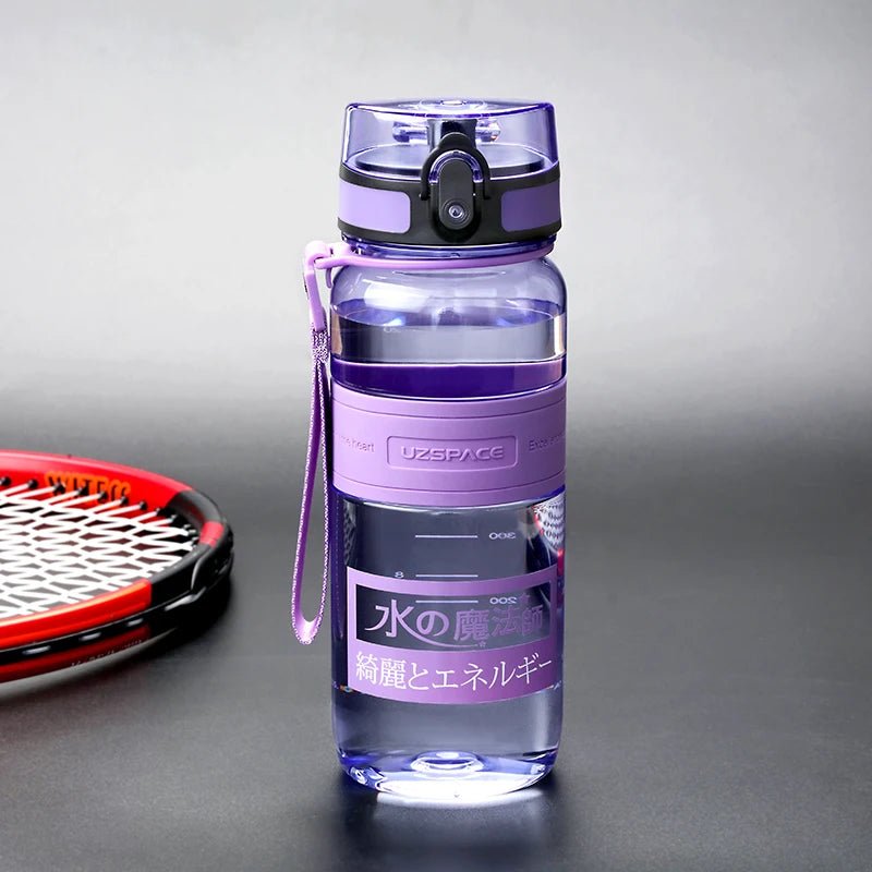 500/1000ML Sports Water Bottles Portable Shaker BPA Free 650ml Purple 300-1000ml
