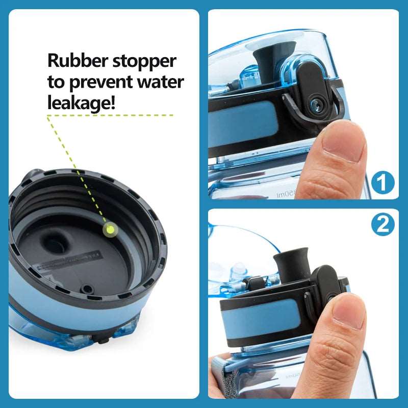 500/1000ML Sports Water Bottles Portable Shaker BPA Free