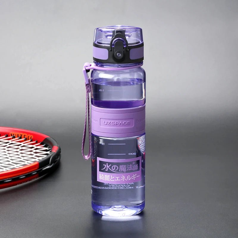 500/1000ML Sports Water Bottles Portable Shaker BPA Free 500ml Purple 300-1000ml