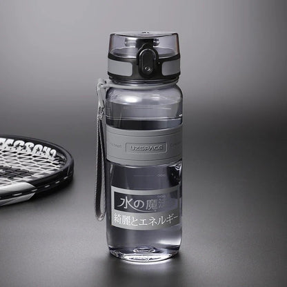 500/1000ML Sports Water Bottles Portable Shaker BPA Free 650ml grey 300-1000ml