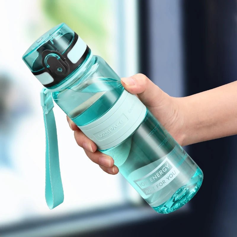 500/1000ml Water Bottles BPA Free Shaker Spindrift Blue