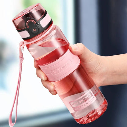 500/1000ml Water Bottles BPA Free Shaker Glow Pink