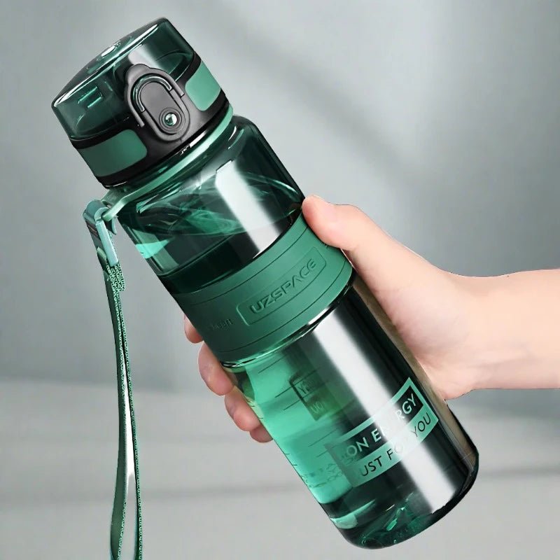 500/1000ml Water Bottles BPA Free Shaker Forest Green