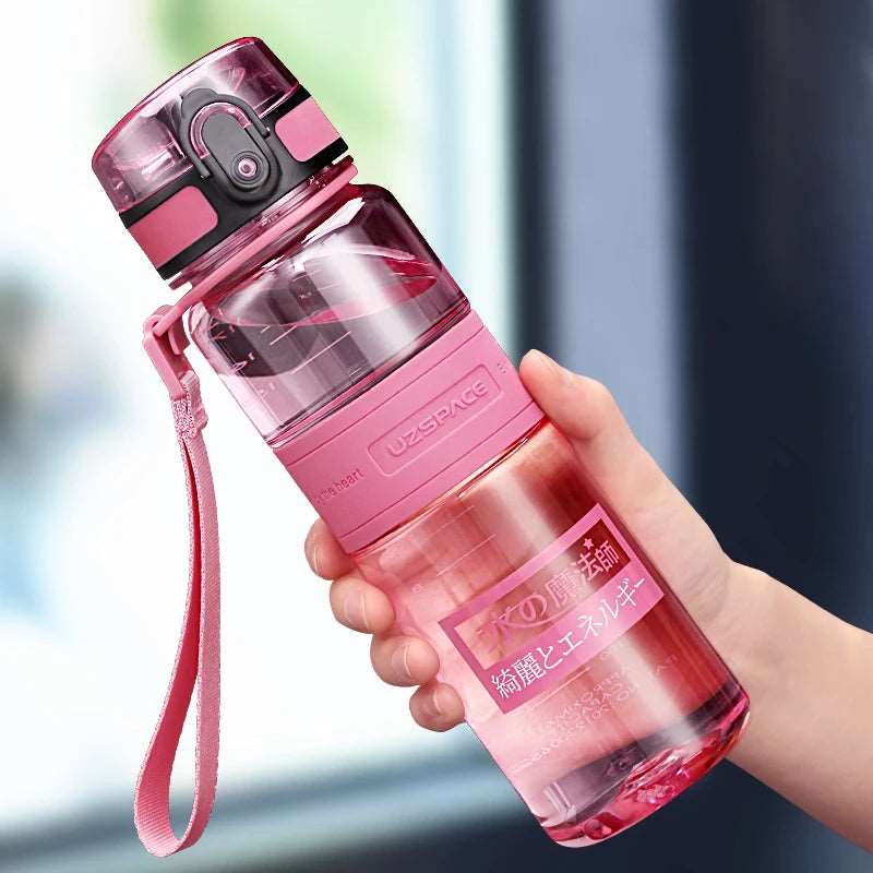 500/1000ml Water Bottles BPA Free Shaker Pink