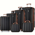 Load image into Gallery viewer, 6-Pcs Expandable ABS Suitcase Set - Lightweight, Telescoping Handle, TSA-Approved Lock 206 Luggage OK•PhotoFineArt OK•PhotoFineArt
