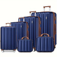 Load image into Gallery viewer, 6-Pcs Expandable ABS Suitcase Set - Lightweight, Telescoping Handle, TSA-Approved Lock 206 Luggage OK•PhotoFineArt OK•PhotoFineArt

