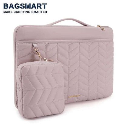 BAGSMART 15.6" Laptop Bag with Accessory Bag Puffy Padded Laptop Sleeve with Handle Macbook Laptop Briefcase for Macbook Air Pro 31 OK•PhotoFineArt OK•PhotoFineArt