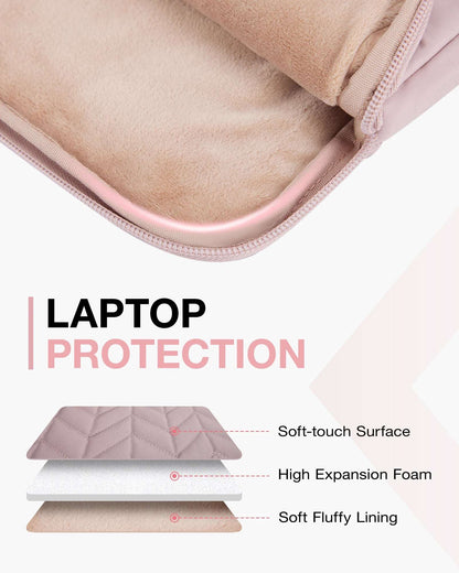 BAGSMART 15.6" Laptop Bag with Accessory Bag Puffy Padded Laptop Sleeve with Handle Macbook Laptop Briefcase for Macbook Air Pro 31 OK•PhotoFineArt OK•PhotoFineArt