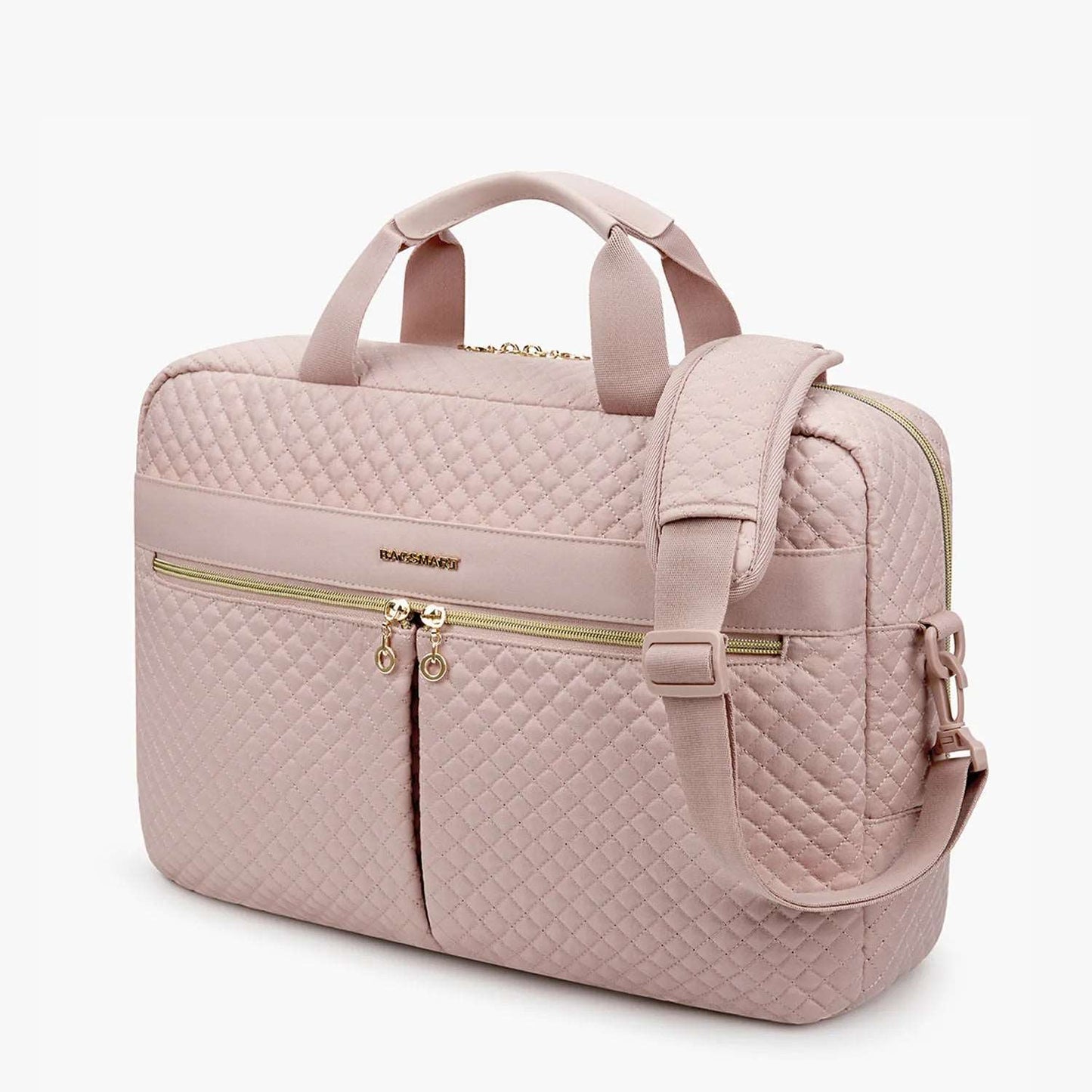 BAGSMART Laptop Bags for Women 15.6 17.3 inch Notebook / Macbook Air Pro 13 15 Bag Pink for 17.3 inch laptop 1