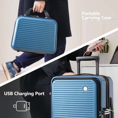 Carry-on 20" front open Lightweight suitcase with USB port 125 Luggage OK•PhotoFineArt OK•PhotoFineArt