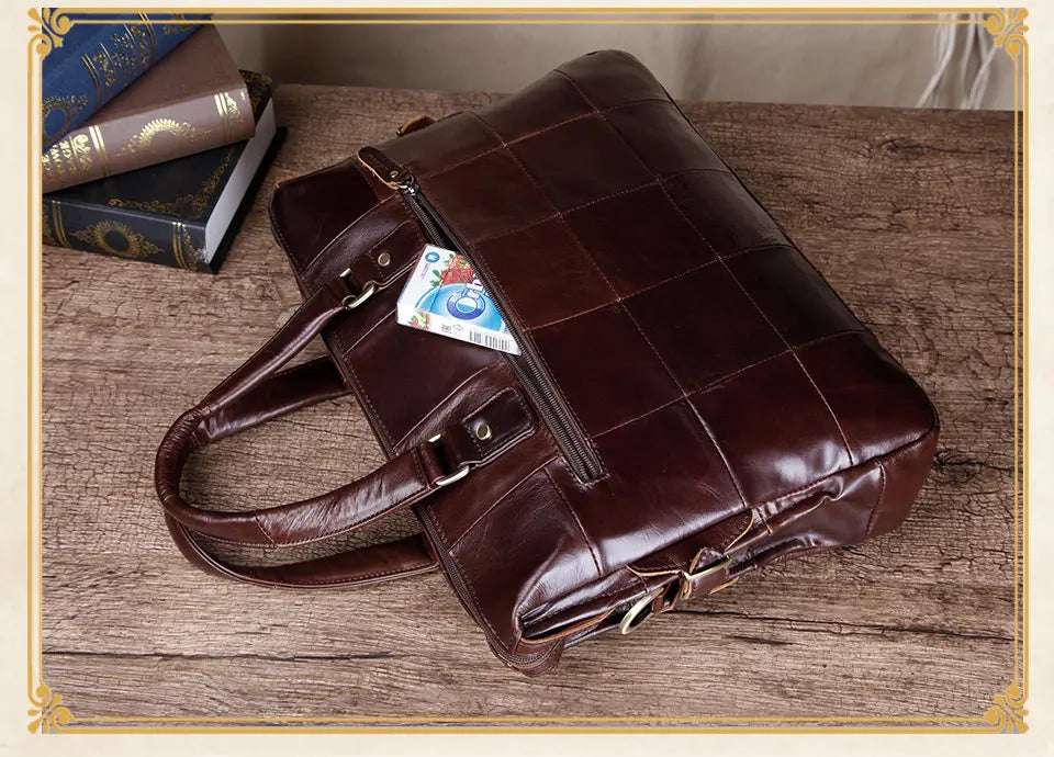 Cobbler Legend Genuine Leather Briefcase 13 inch Laptop Messenger Bag Document Case 80 Briefcase bag Cobbler Legend OK•PhotoFineArt