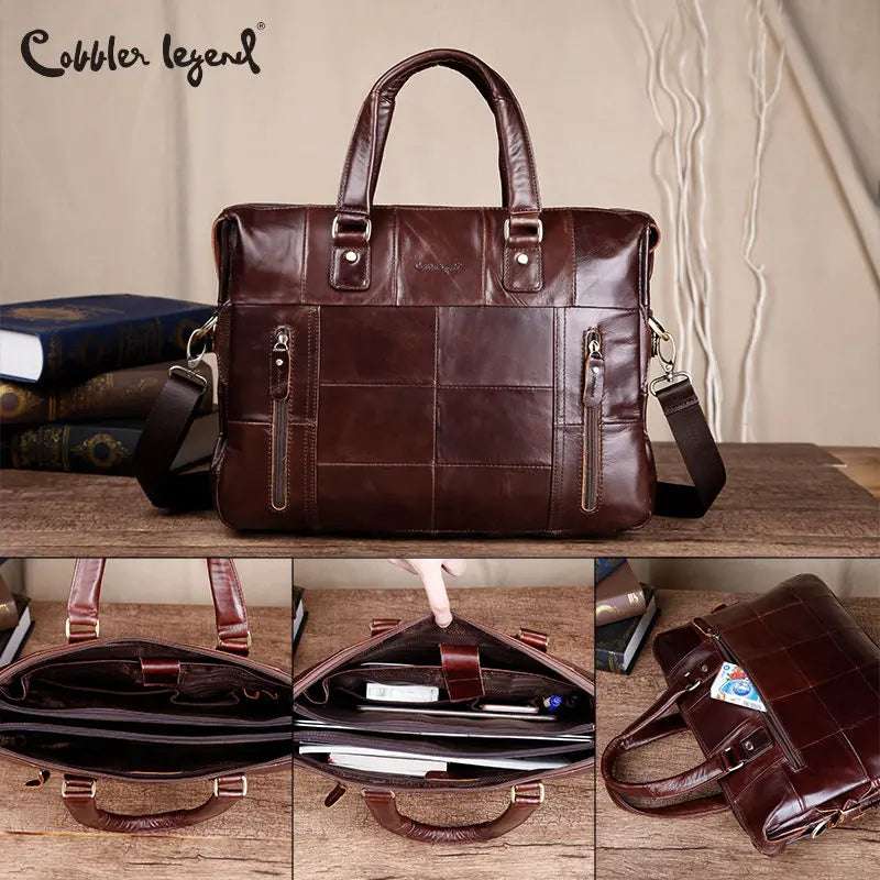 Cobbler Legend Genuine Leather Single Briefcase 13 inch Laptop Handbag Messenger Business Bags for Men Single Document Case 80 Briefcase bag Cobbler Legend OK•PhotoFineArt