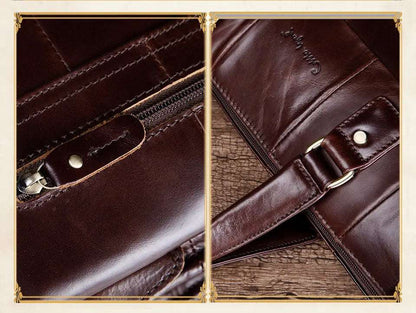 Cobbler Legend Genuine Leather Single Briefcase 13 inch Laptop Handbag Messenger Business Bags for Men Single Document Case 80 Briefcase bag Cobbler Legend OK•PhotoFineArt