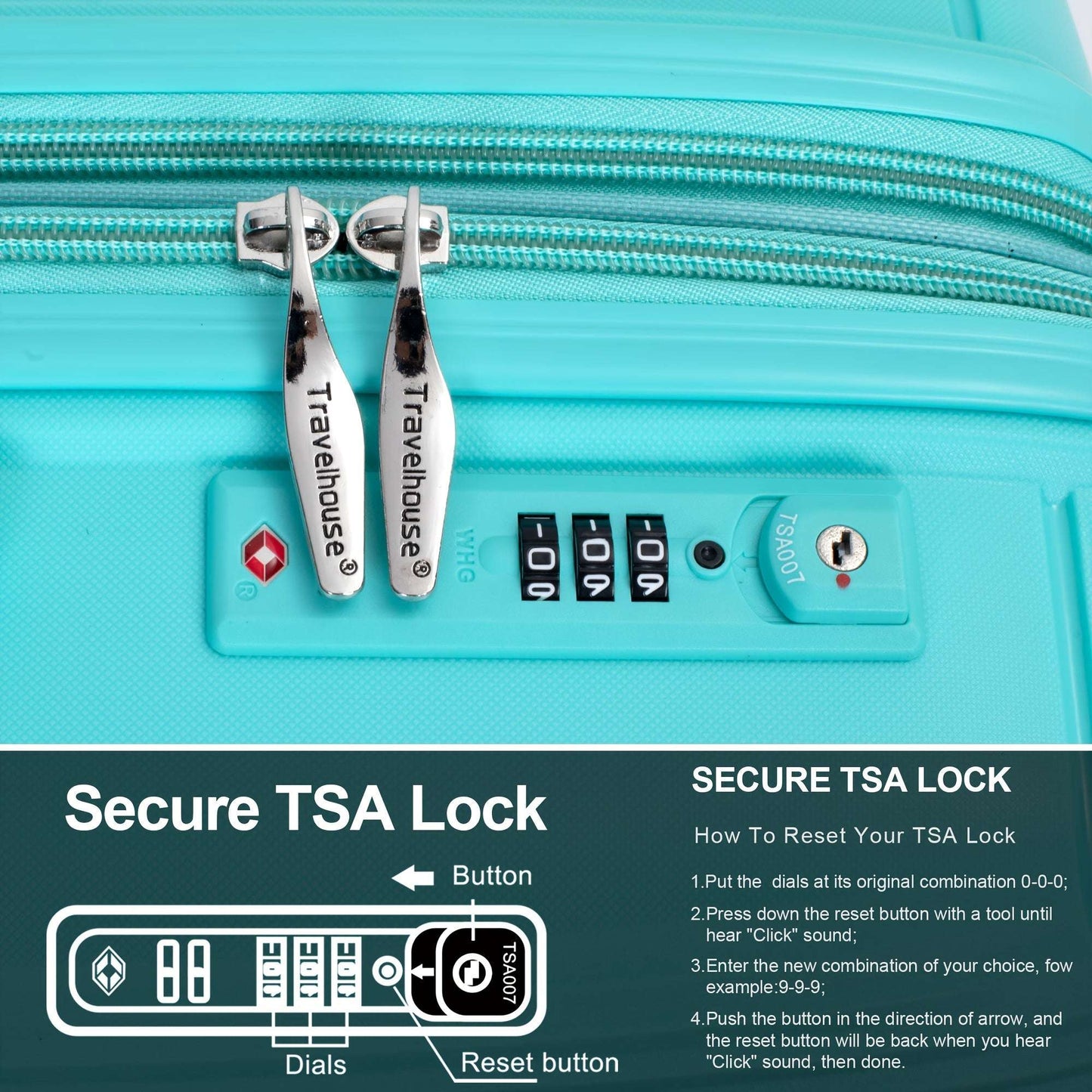 Expandable Luggage set 3Pcs 20/24/28" Double universal wheel TSA lock 153 Luggage OK•PhotoFineArt OK•PhotoFineArt