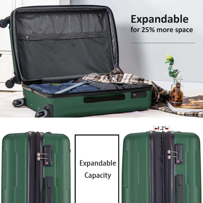 Expandable Spinner Wheel 2 Piece 20"+24" Luggage Set TSA Lock 112 Luggage OK•PhotoFineArt OK•PhotoFineArt