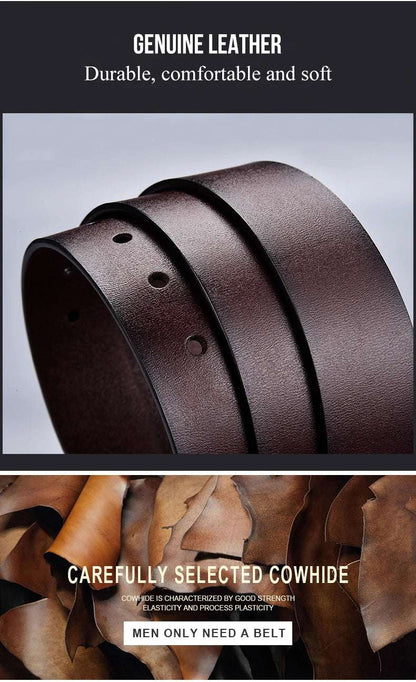 Genuine Leather Men's High Quality Buckle Casual Belt 19 Belt JIFANPAUL OK•PhotoFineArt