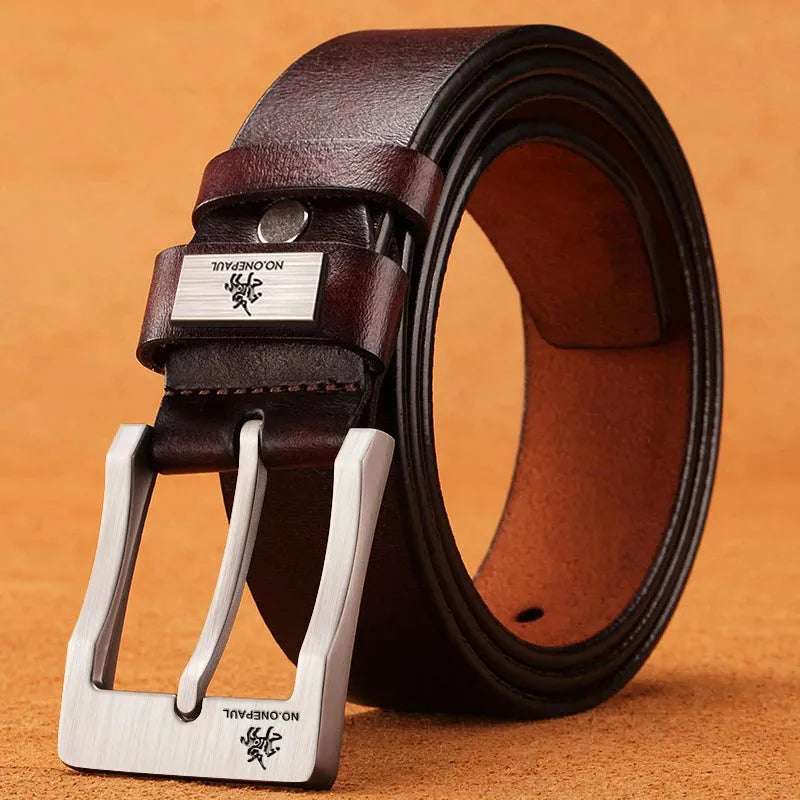 Genuine Leather Men's High Quality Buckle Jeans Cowskin Casual Belt 19 Belt JIFANPAUL OK•PhotoFineArt