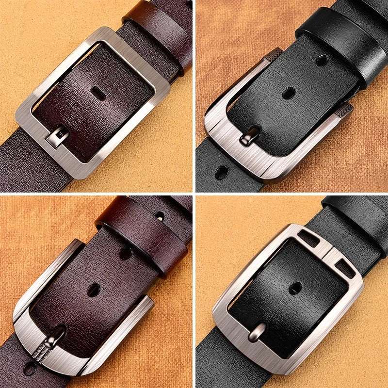 Genuine Leather Men's High Quality Buckle Jeans Cowskin Casual Belt 19 Belt JIFANPAUL OK•PhotoFineArt