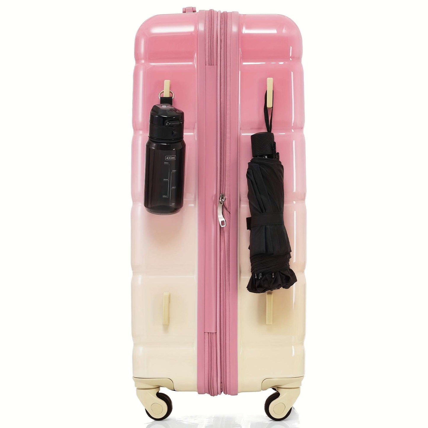 Gradient Color Luggage Set of 3, 28", 24", 20-inch with USB Port, Airline Certified Carry-on Luggage with Cup Holder 156 Luggage OK•PhotoFineArt OK•PhotoFineArt