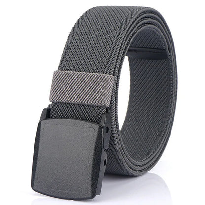 VATLTY Metal Free Stretch Belt Strong Nylon Quick Release Buckle Unisex Dark gray