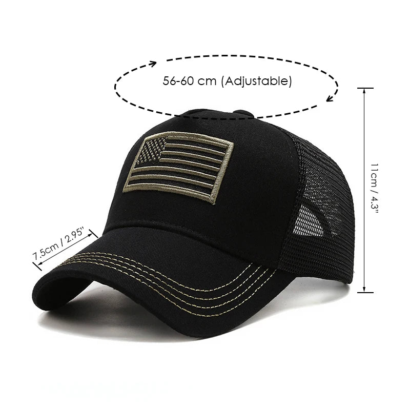 VATLTY Mesh Cap for Men High Quality Cotton Tactical Outdoor Caps Summer