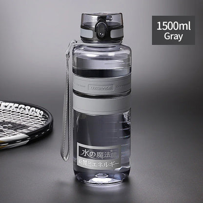 UZSPACE-BPA Free Leak Proof Water Bottle 1 L 1500ml gray 650ml-1500ml