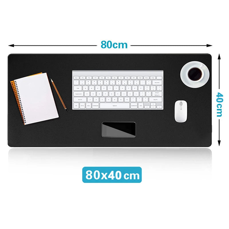 Large Mouse Pad Extra Big Non-Slip Desk Pad Waterproof 80x40cm Black