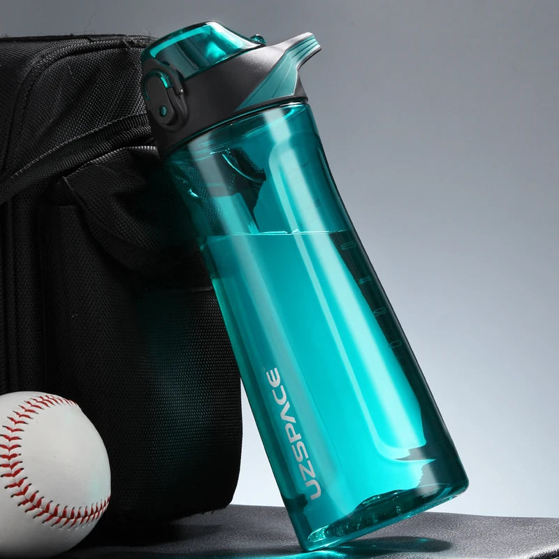 UZSPACE 750ml Sport Water Bottles Portable Tritan BPA Free 750ml Cyan 501-800ml