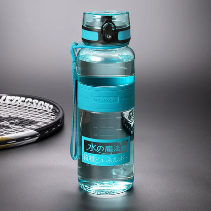 Water Bottle 1 litre Plastic Ditect Drinking Sports BPA Free 1000ml Green 350-1000ml