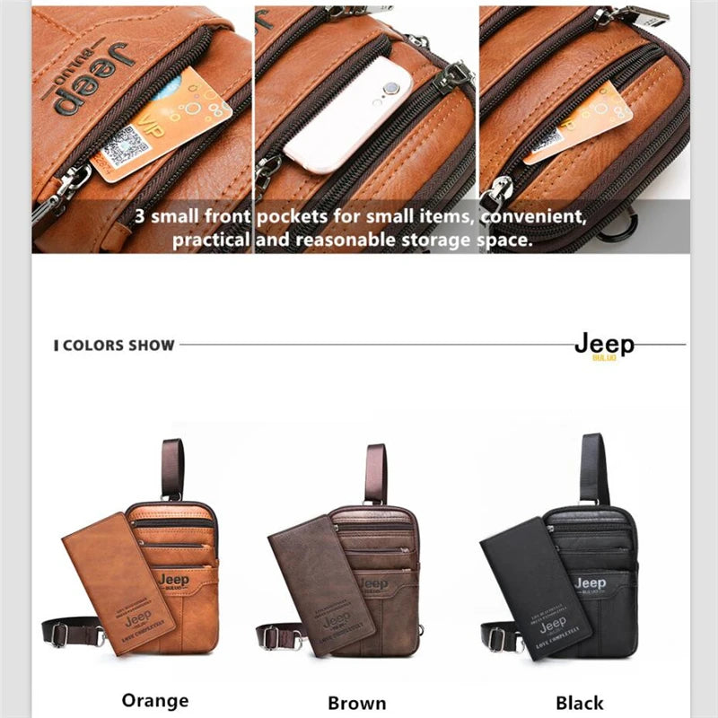 JEEP BULUO Multi-function Small Sling Chest Bag