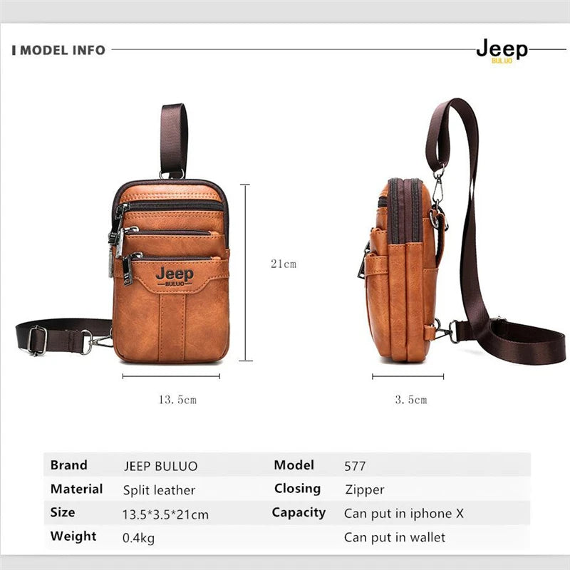 JEEP BULUO Multi-function Small Sling Chest Bag