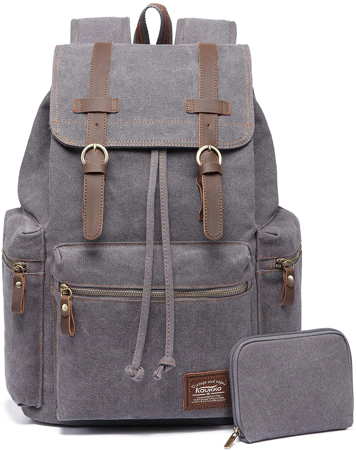 Vintage Canvas Backpack Gray set