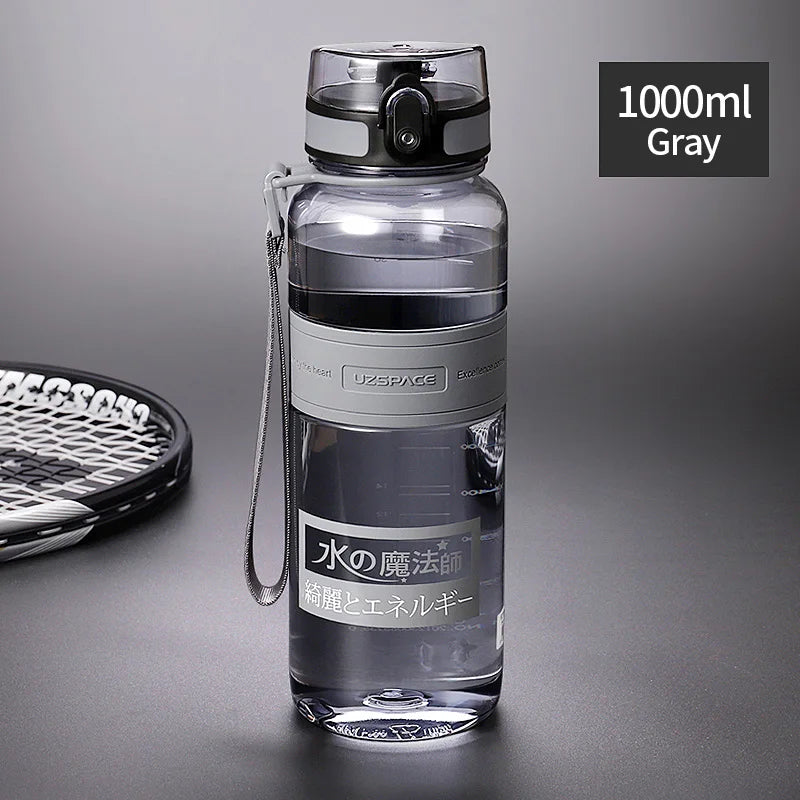 UZSPACE-BPA Free Leak Proof Water Bottle 1 L 1000ml gary 650ml-1500ml