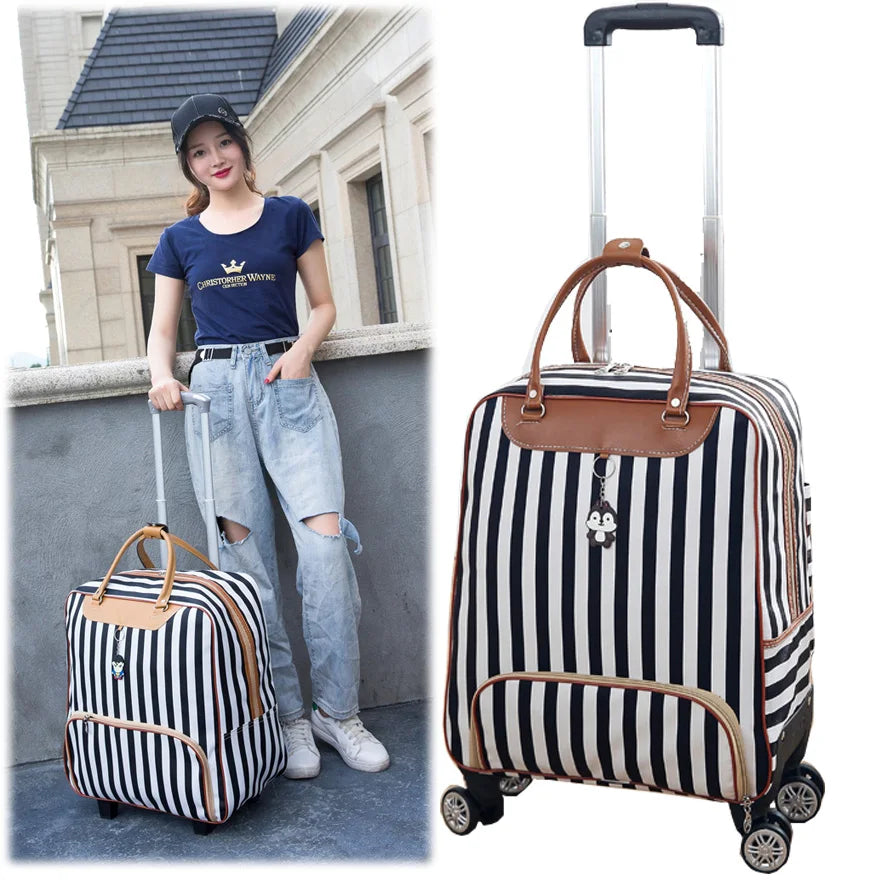 Wheeled bag for travel Oxford Large capacity Luggage