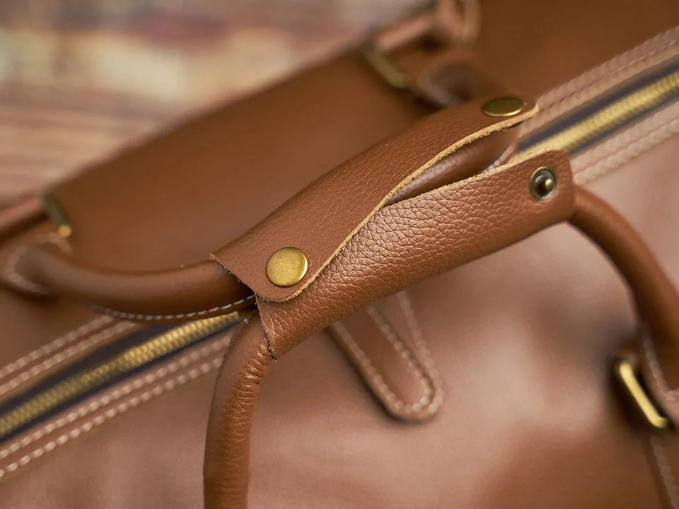 Men's Travel Bag Genuine Leather Hand Luggage NUPUGOO
