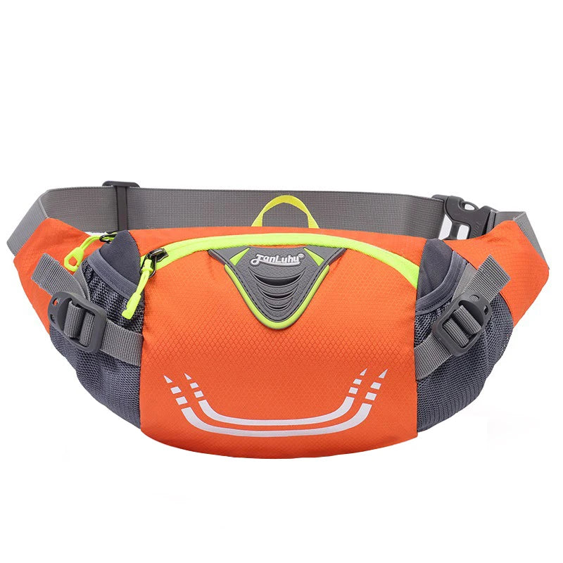 Bike Riding Cycling Running Fishing Hiking Waist Bag Fanny Pack Outdoor Belt Kettle Pouch Gym Sport Fitness Water Bottle Pocket Orange