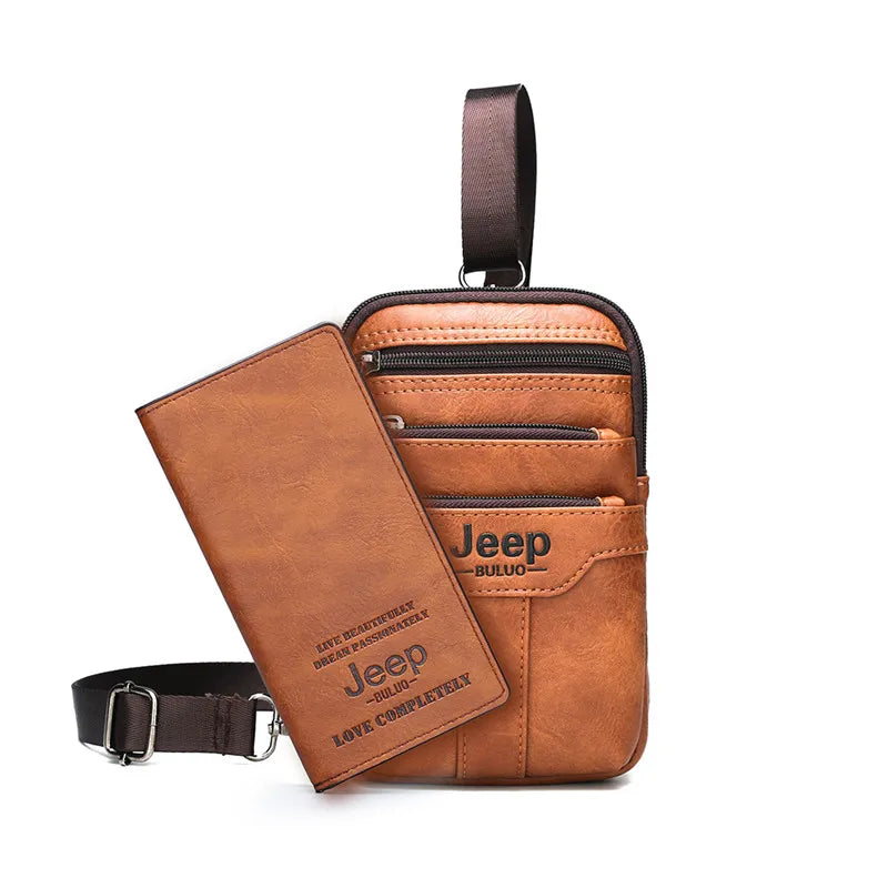 JEEP BULUO Multi-function Small Sling Chest Bag 577-8888-Orange